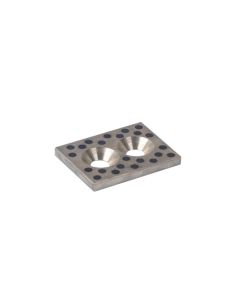 R0310 - R2960.72 - Gleitplatte kleine Abmessungen Bronze mit Festschmierstoffeinsätzen