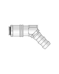 R1118 - Schnellkupplung mit Easy Lock Schlauchthülle 45°